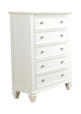 Coaster Sandy Beach 5-drawer Rectangular Chest White Model 201305